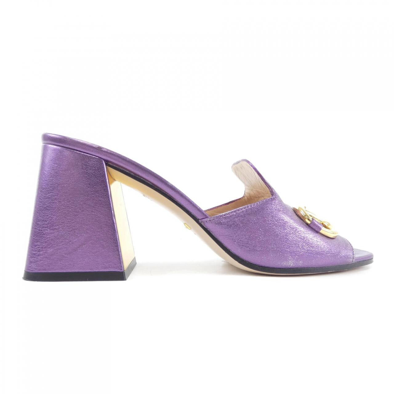 GUCCI Purple Leather Sandals for Women Size 39