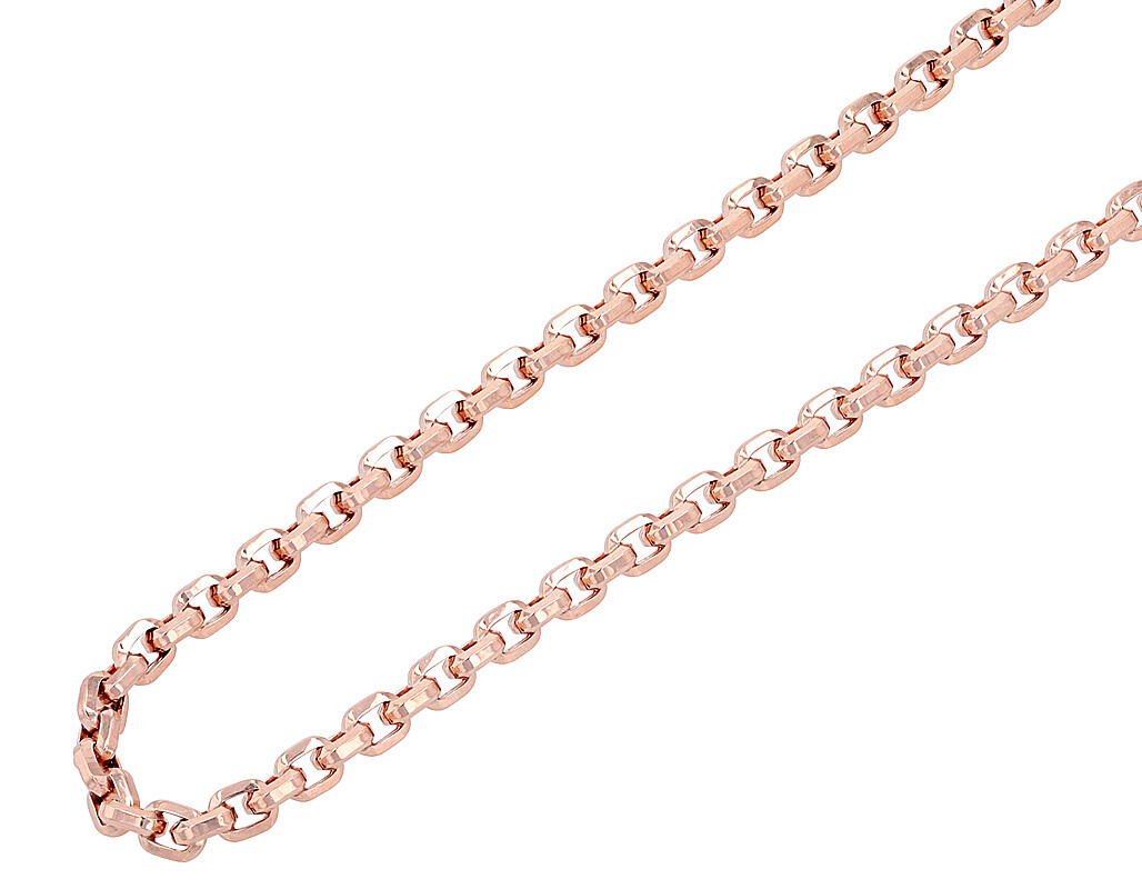 rose 24” classic box chain 100% solid Real 10K Rose Gold Semi-Solid Box Rolo Link Chain 4.5MM 18