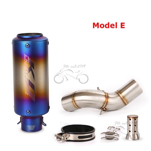 For Kawasaki Z900 2023 Exhaust Tips Black Mid Link Pipe Muffler Slip on System - Picture 9 of 12