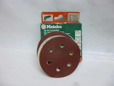 Metabo Schleifblatt Klett 80mm für SXE400  10Stück 6Loch K320 Holz+Metall  24048