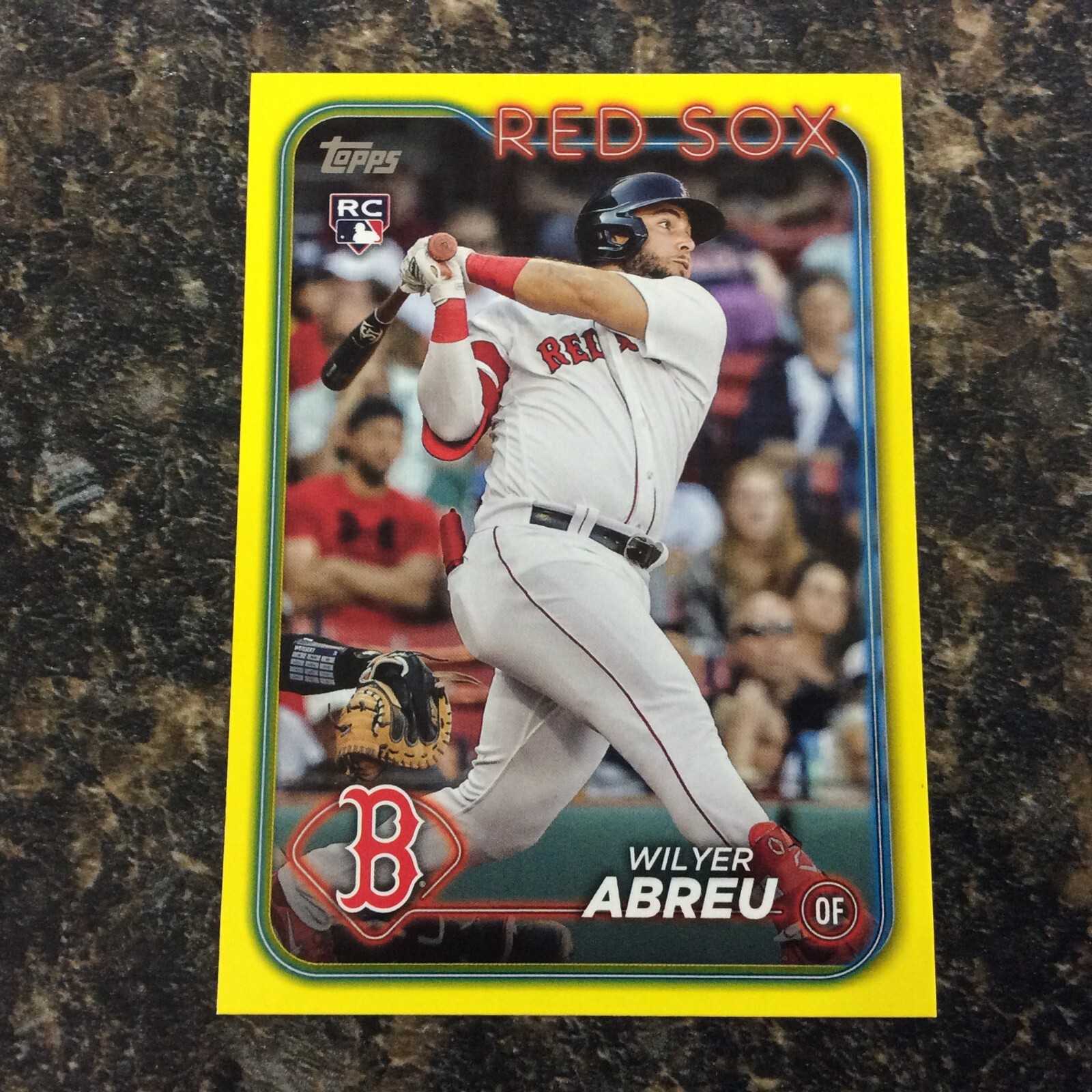 2024 Topps #672 Wilyer Abreu RC Boston Red Sox Yellow Parallel