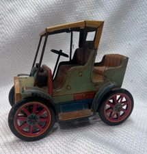 Vtg Old Timers Working Modern Toys Tin Litho Car Lever Action Made In Japan