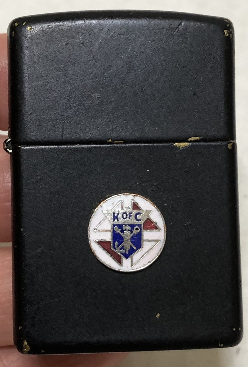 Vintage Zippo Advertising Lighter - K of C - Knights of Columbus 