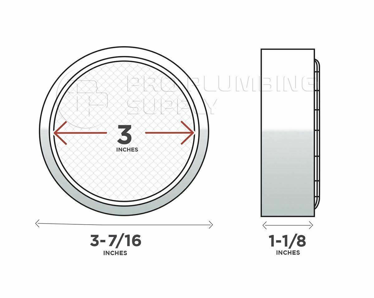PVC Stainless Screen Termination Vent w/ Condensation Slot - 6