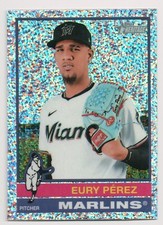 2025 Topps Heritage Chrome Base, Refractor/Blue/Pink Sparkle, White Parallels