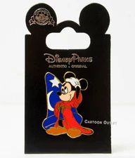 Disney Parks Mickey Mouse Pin Fantasia Authentic Gift Sorcerer Hat New Trading