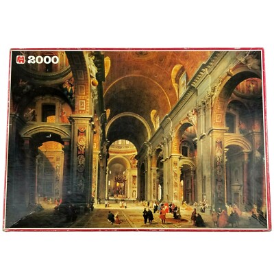 VTG Interior of St Peters Rome Giovani Paolo Panini 2000 pc Puzzle Jumbo 1744