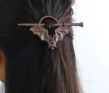 Copper bat  sword hair stick
