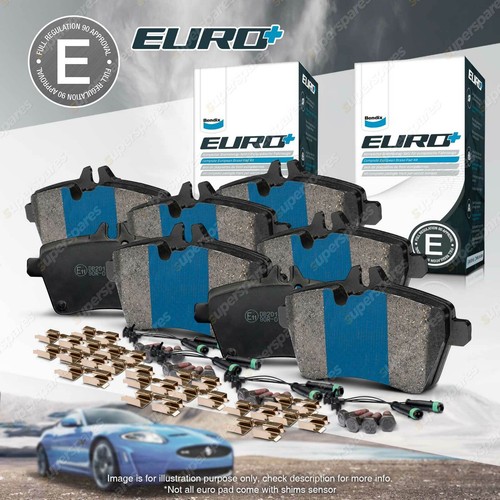 8Pcs Front + Rear Bendix Euro Brake Pads Set for BMW 5 M5 E39 7 E38 X5