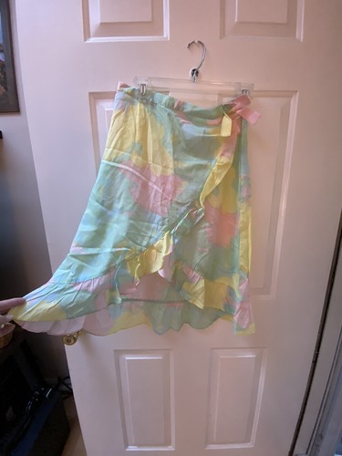 Carters Girls ruffly, midi fun skirt, Green Pink Yellow, size 14 SUMMER - Picture 7 of 10