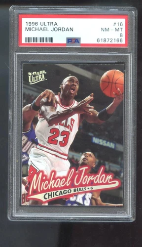 1996-97 Fleer Ultra #16 Michael Jordan PSA 8 Graded Basketball Card NBA 96-97