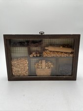 Vintage Wood Kitchen Shadow Box Display Corn ...