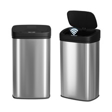BestOffice 22 Gallons Automatic Sensor Large Kitchen Trash Can with Stainless