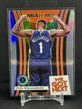 Zion Williamson 2019-20 Hoops Premium Stock #9 We Got Next Orange PRIZM Pelicans