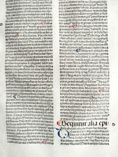 Original Incunabula Sheet Gerson Opera (O) - 1488