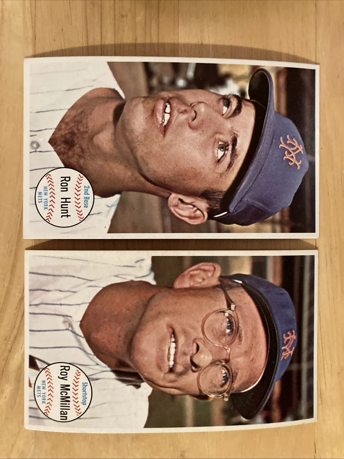 1964 Topps Giants (2 Cards): #6 Ron Hunt & #8 Roy McMillan