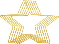 Star Dream Catcher Metal Rings 7.9" for DIY Craft Wedding Decoration, 6 Pcs