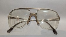 Lacoste 707 Supra 140mm Gold Tone Metal Aviator Eyeglasses Frames Vintage