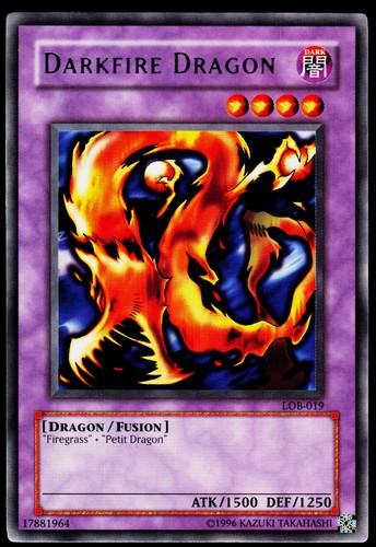 Darkfire Dragon LOB-019 Rare – Legend of Blue Eyes White Dragon