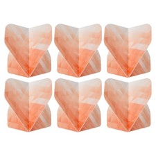 Dart fins, 6pcs PET standard darts accessories geometric, orange, white