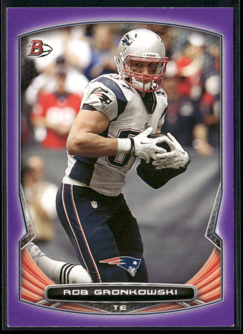 2014 Bowman #28 Rob Gronkowski Veterans Purple