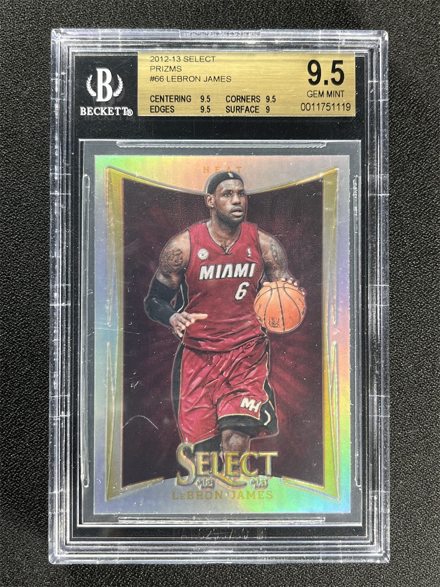 2012-13 Panini Select LeBron James #66 Silver Prizms Heat BGS 9.5 Gem Mint