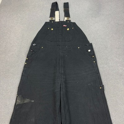 Dickies Latzhose Erwachsene 36x30 schwarz Latzhose Arbeitskleidung Canvas Zimmermann Herren*