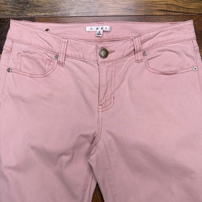 Cabi Curvy Skinny Jeans Womens 8 Pink Mid Rise Stretch