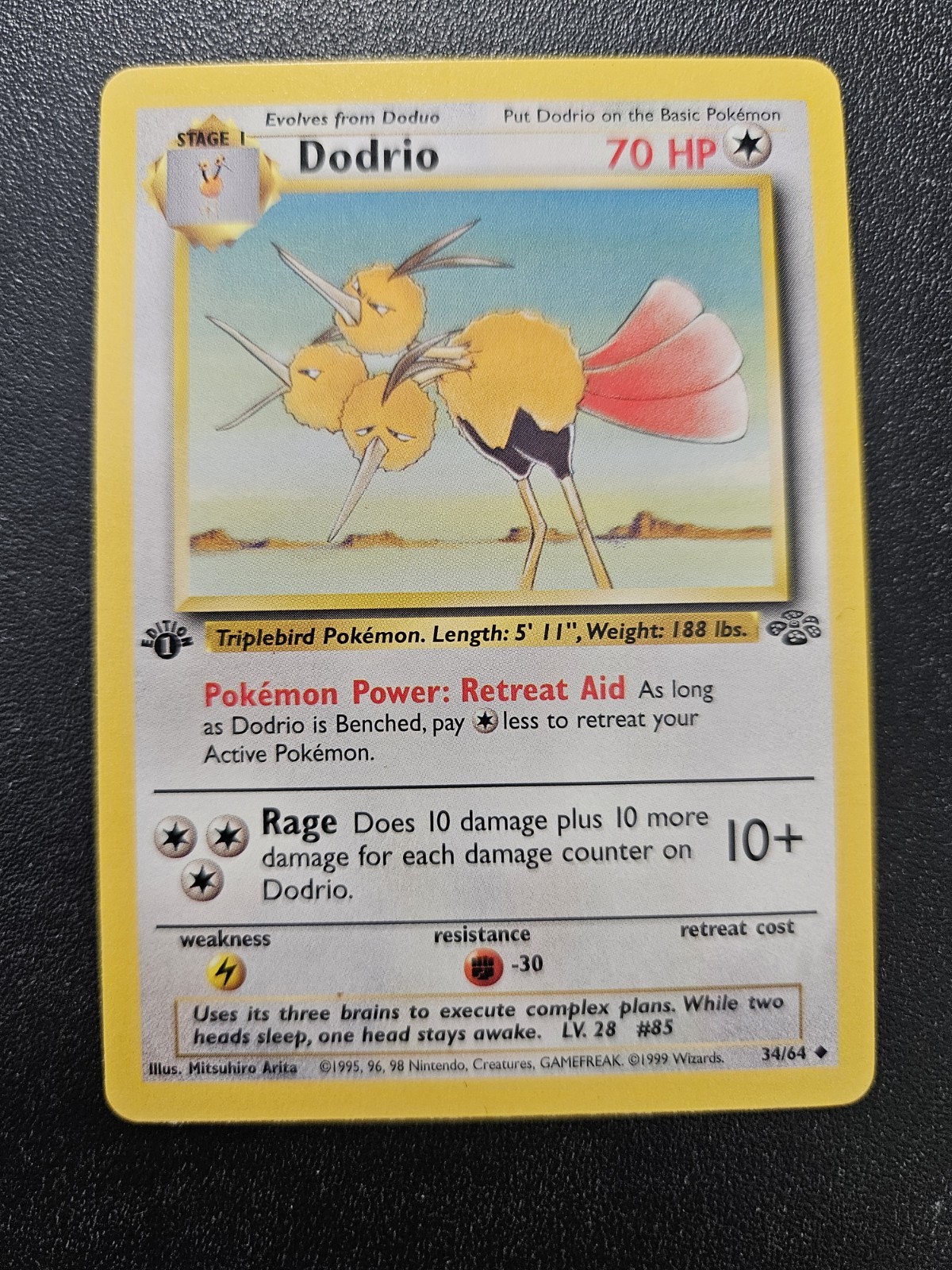 Pokemon 1st Edition Jungle Dodrio 34/64 NEAR MINT