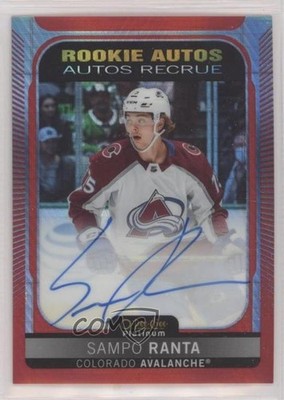 2021-22 O-Pee-Chee Platinum Rookie Red Prism 29/60 Sampo Ranta #R-SR Auto RC a2v