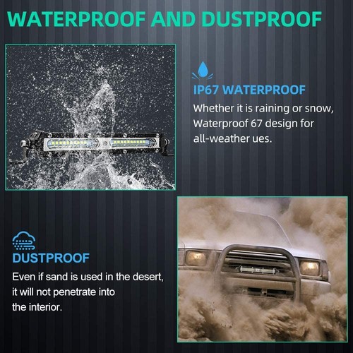 7 Inch LED Light Bar - 60W High Brightness, Waterproof, Spot Beam, 3600LM - Picture 5 of 9