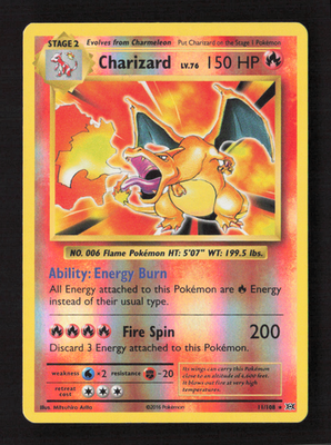 Charizard Holo Rare Reverse Holo XY - Evolutions 11/108 LP Pokémon