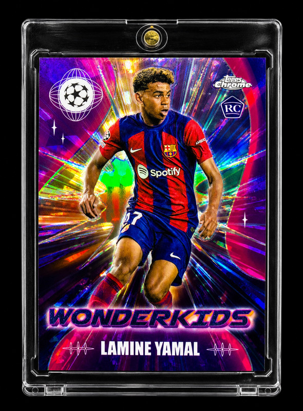 Lamine Yamal ROOKIE RAINBOW REFRACTOR TOPPS CHROME CARD SPAIN