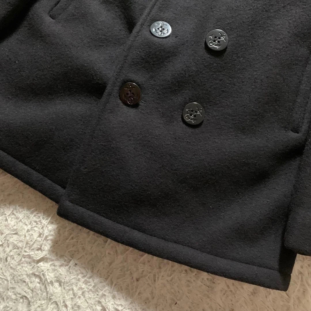Abrigo Chaqueta de Lana SCHOTT 740N Pea Negro M Auténtico De Japón