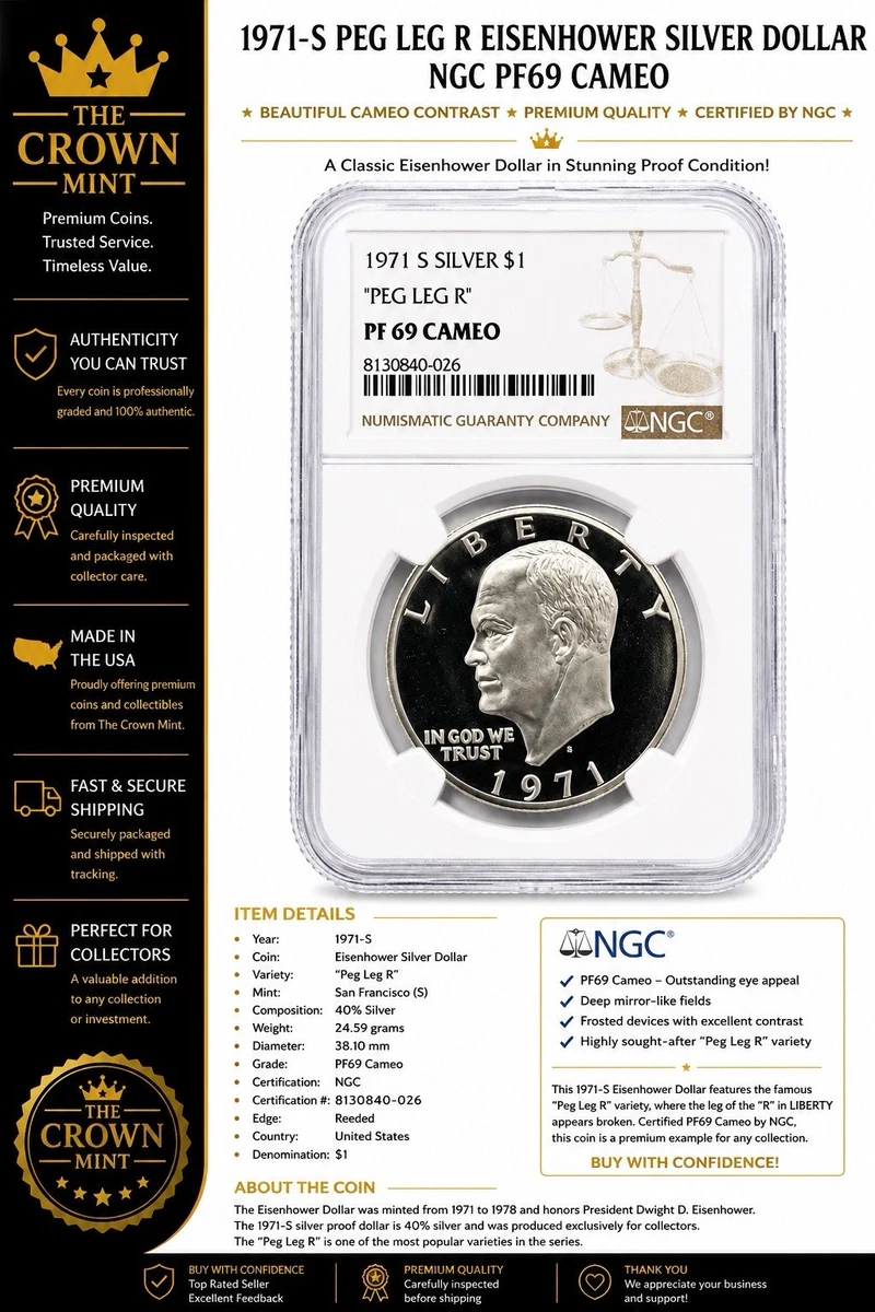 PR 69 Graded 1971 Eisenhower Dollars (1971-1978) for sale | eBay