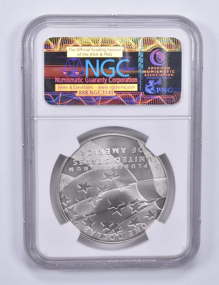 2012-P Star Spangled Banner Commemorative Dollar MS70 NGC Brown Label *8731 - Image 2 of 4