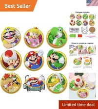 8 Pack Cartoon Diamond Painting Coasters - DIY Art Kits for Creative Home Decor