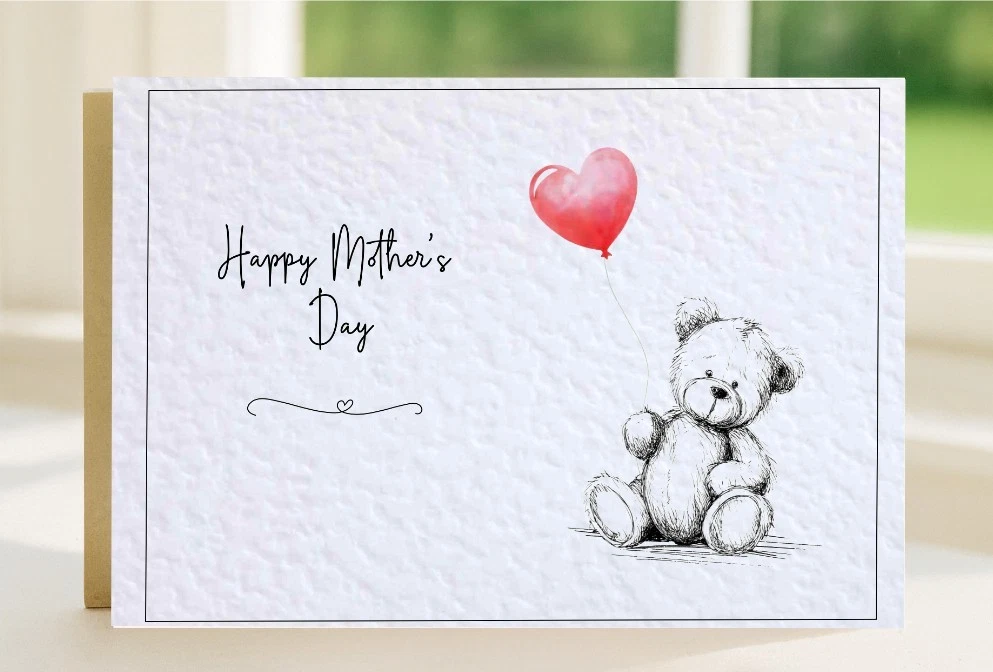 Scruffy Bear Mother's Day Card