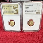 2U.S. Mint Gold Eagle 2013 & 2022 $5 1/10 oz NGC MS 70 #8685374-045, 8686010-051