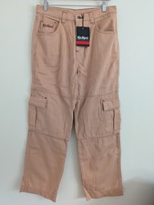 Kickers women's dusty pink utility combat cargo trouser size W30 Brand New