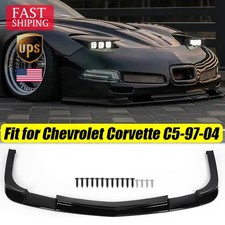 Front Bumper Lip Splitter Kits For Corvette C5 1997-2004 Zr1-style Gloss Black
