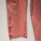 AKIRA Pink Denim Cargo Pants Slim Straight Leg Zip Pockets Women’s — photo 6