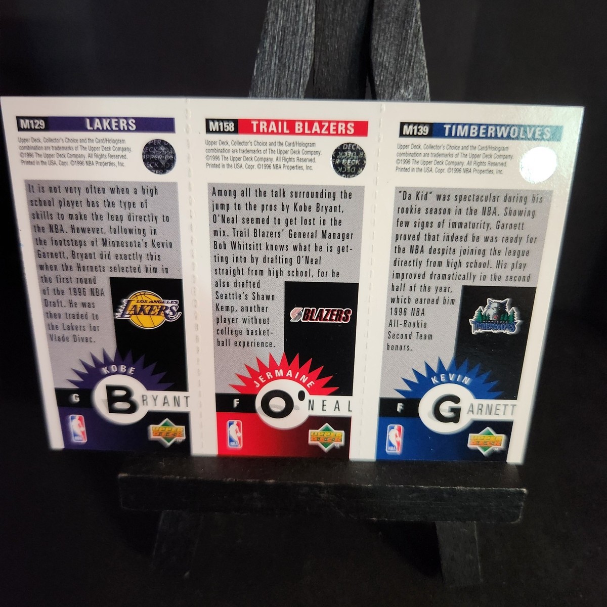 96' Upper Deck Kevin Garnett Jermaine O'neal Kobe Bryant RC | eBay