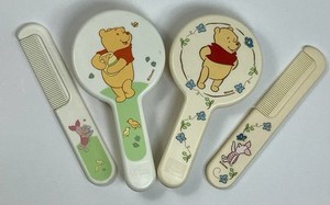 2 Sets Vintage Winnie the Pooh Comb & Brush Sets - Piglet