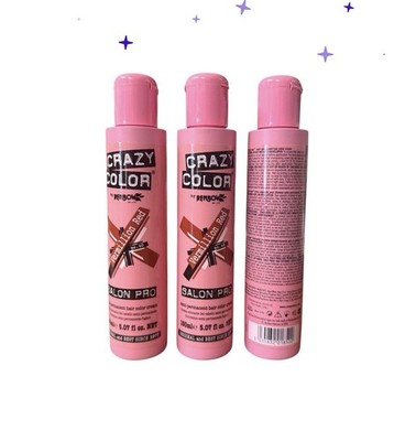 Crazy Color Semi Permanent Hair Color Cream # 40 Vermillion Red 3 Packs 150 Ml