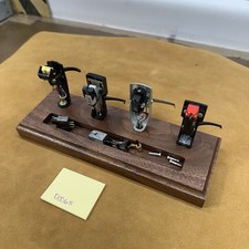 Turntable Cartridges Headshell Stand Display Walnut - Four  Accessories- Read