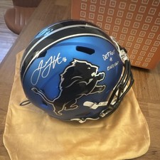 Jared Goff Autographed Helmet Detroit Lions 'Detroit vs Everybody' Inscription