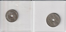1912 GREECE 5 AENTA AND 10 AENTA CIRCULATED COINS IN VERY NICE CONDITION