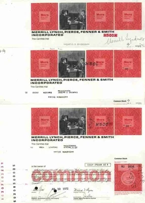 5 x Merrill Lynch & Co. 1972 New York Bank of America Wall Street Black Rock TOP - Bild 1 von 3