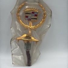 Cadillac Gold Hood Ornament Crest Emblem Rigid Mount Vintage New